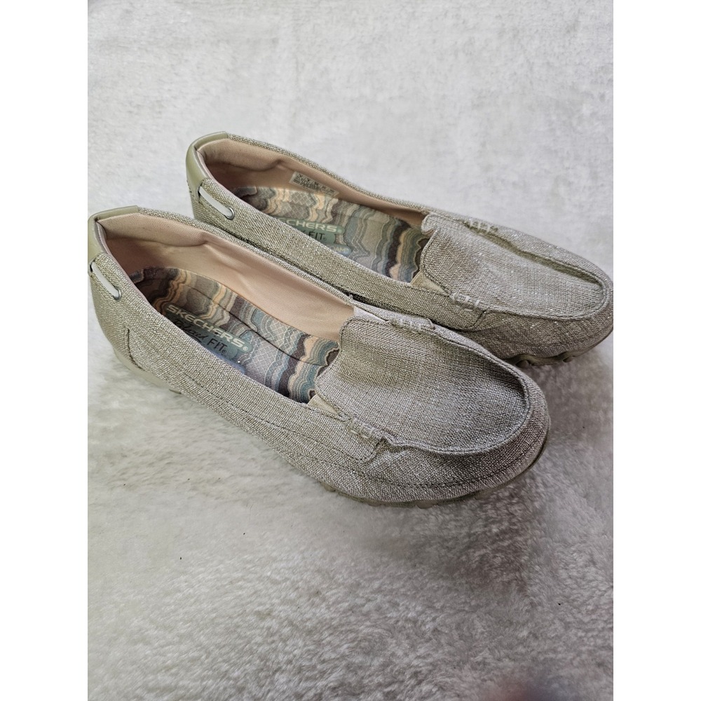Skechers Relaxed Fit Air Cooled Memory Foam Womens Size 9 Slip On Shoe‎ Gold